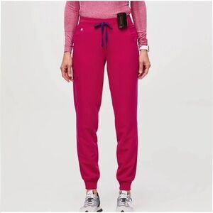 Figs Ultra Rose High Rise Zamora Jogger Scrub Pants Size Large Nurses Hospital